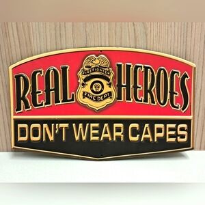 FIREFIGHTER TIN SIGN